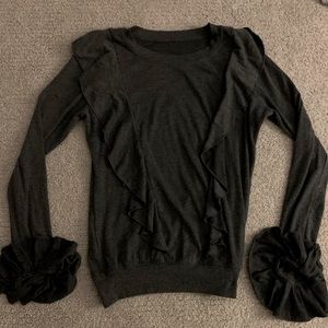 Imply Bela women’s crew ruffle front sweater